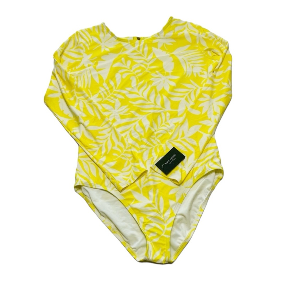 KATE SPADE Long Sleeve One Piece Swimsuit Rashguard Modest Size XL Surf